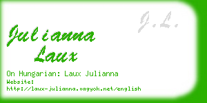 julianna laux business card